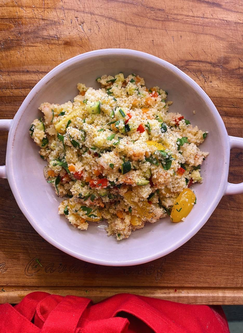 COUS COUS DI GAMBERI E VERDURE